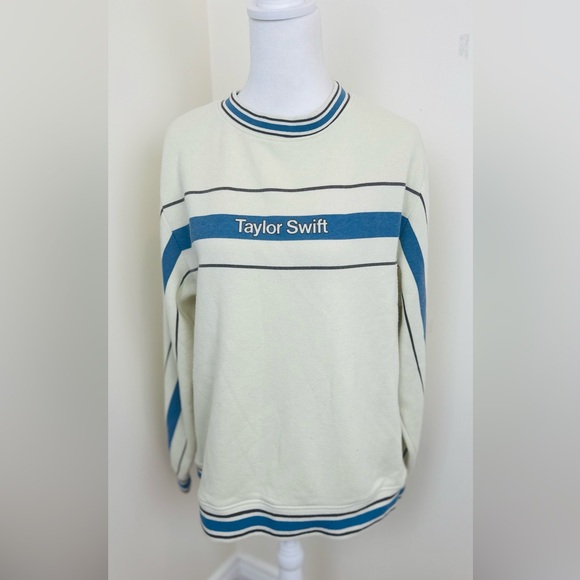 Taylor Swift White and Blue Crewneck Sweater - Picture 1 of 7